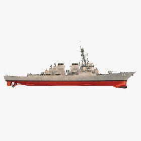 USS Stout LOD 1 3D model